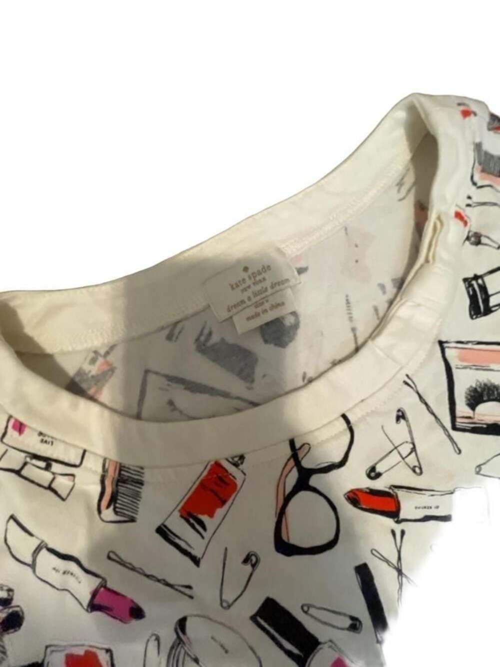 Kate Spade New York 'Dream a Little Dream' Makeup Print Sleep Nightgown - Picture 2 of 5